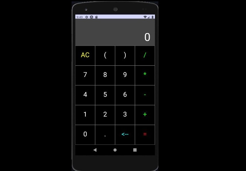 Imagem do projeto Calculadora React Native