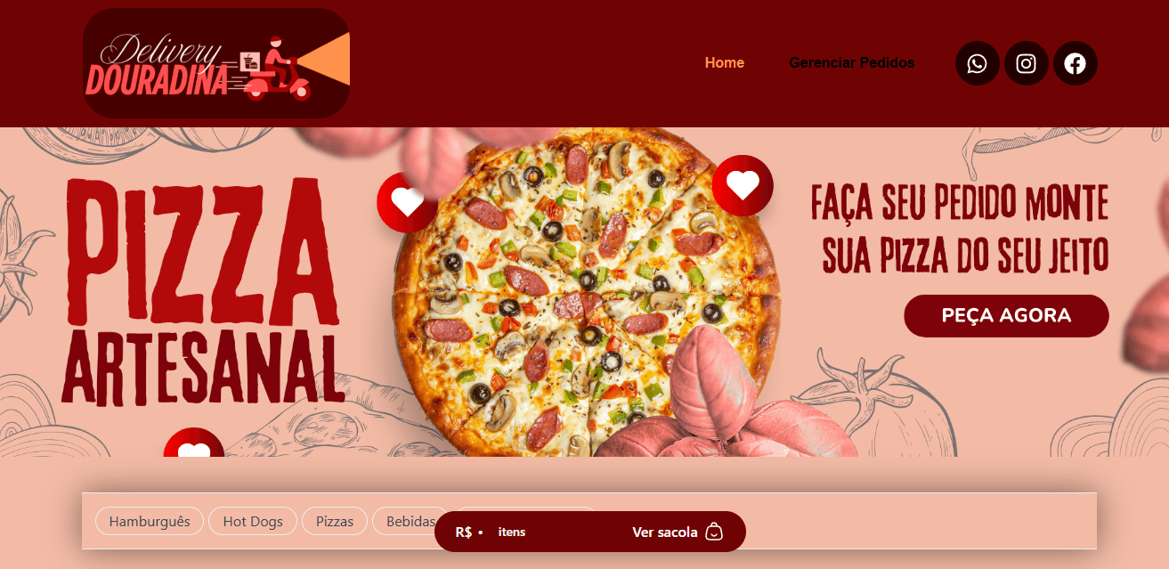 Imagem do projeto Site Delivery Douradina